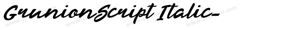 GrunionScript Italic字体转换